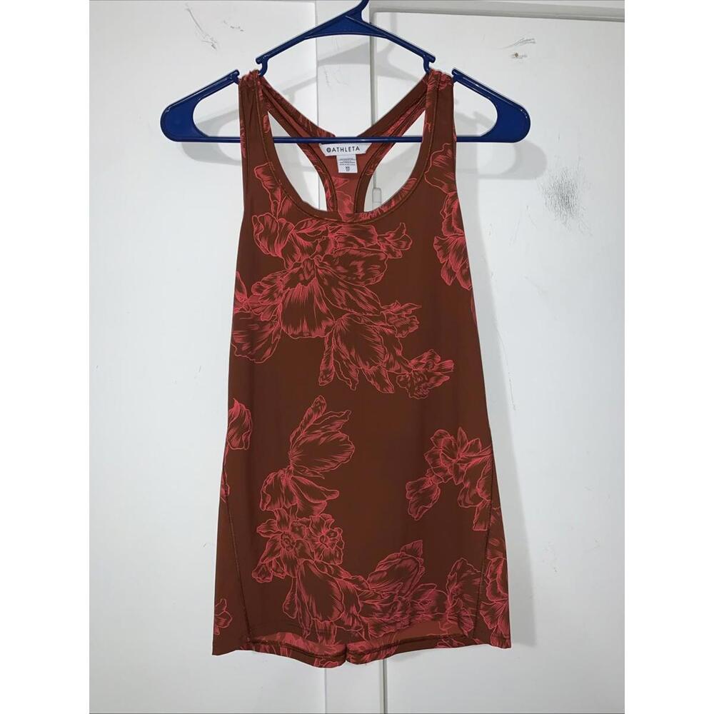 Athleta‎ Astral Bloom Ultimate Racerback Scoop Neck Activewear Tank Top, Sz XS